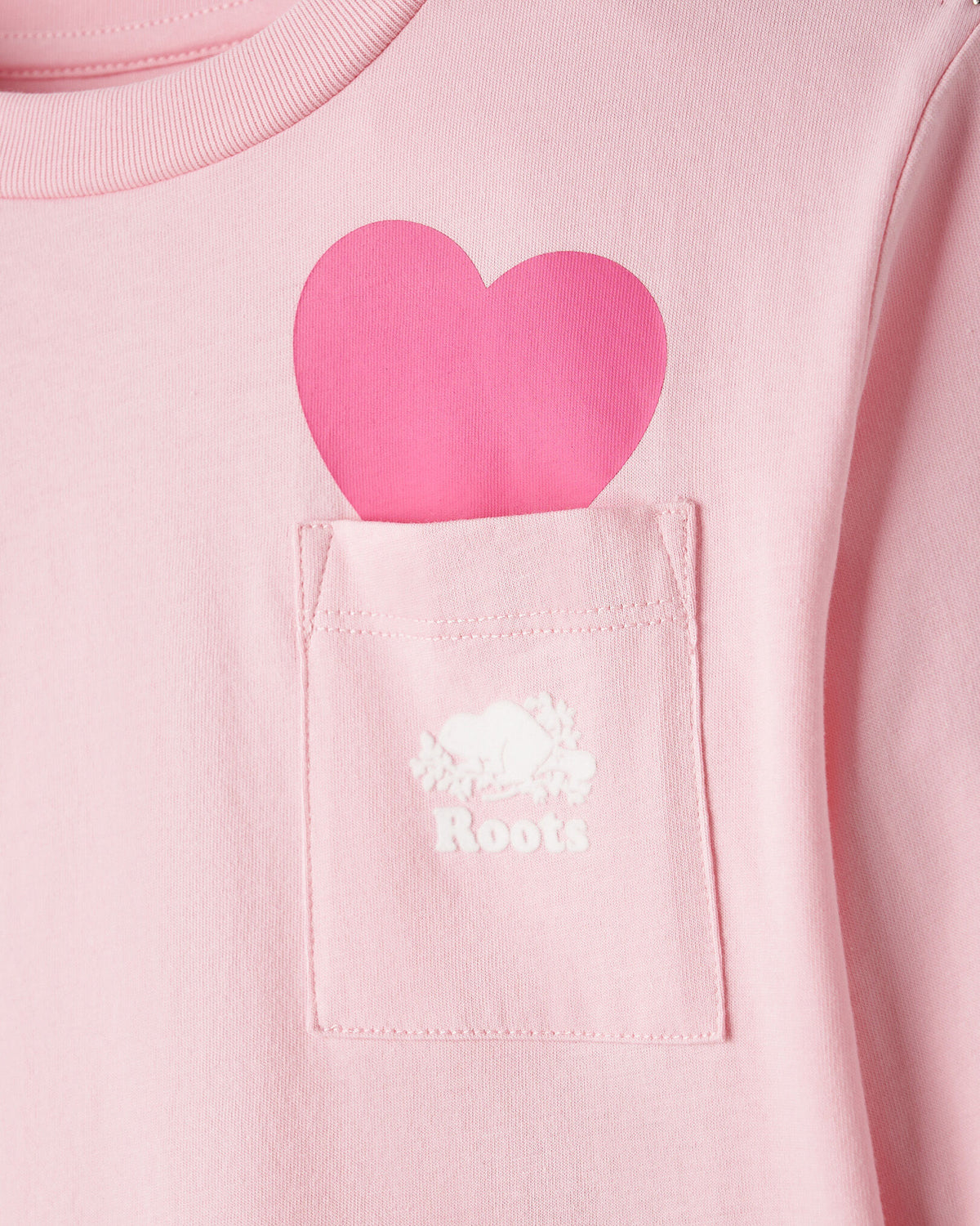 Toddler Heart Pocket T-Shirt / PINK DEW