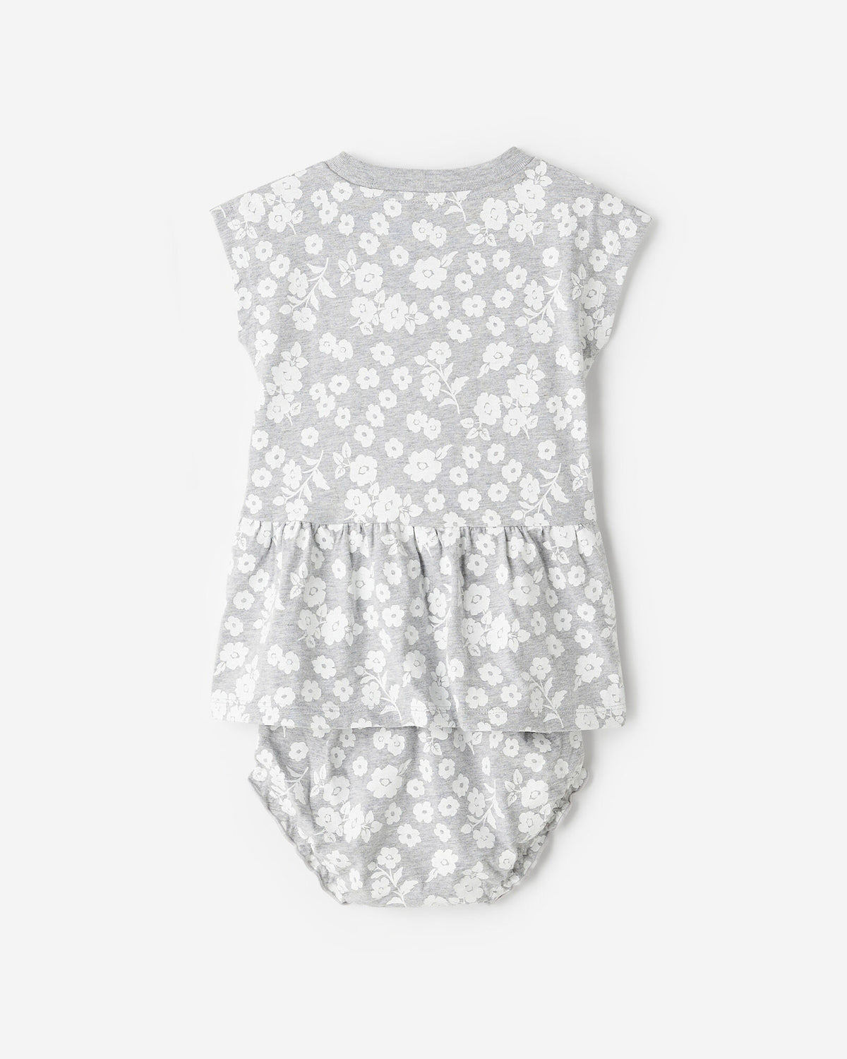 Baby Floral Dress / HEATHER GREY